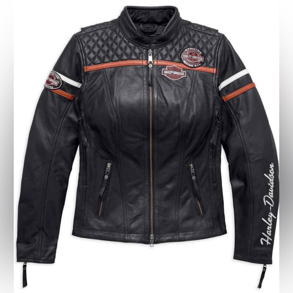 Harley Davidson Women’s Miss Enthusiast Triple Vent Leather Jacket - XL